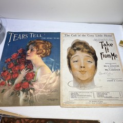 Sheet Music 1916-1920 Lot Of 9 With Bonus 1908 Italian/english Songbook