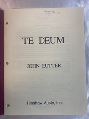 TE DEUM by John Rutter 1989 for Mixed Voices, SATB, with Organ