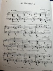 At Evening Sheet Music For The Piano, By N. Louise Wright, 1921