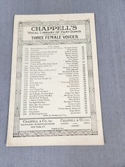 Chappells Vocal Library of Part Songs Three Female Voices Sheet Music 3153 GOOD
