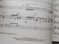 There is a Time – 2002 sheet music- SATB Vocal Piano Guitar Bass Drums- Stephens