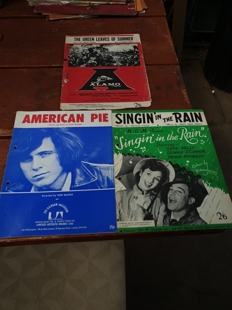 American Pie sheet music The Green Leaves Of Summer Singing In The Rain