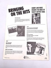 RICHARD MARX – « Hold On To The Nights » – Cherry Lane Music Co. Sheet Music, 1987