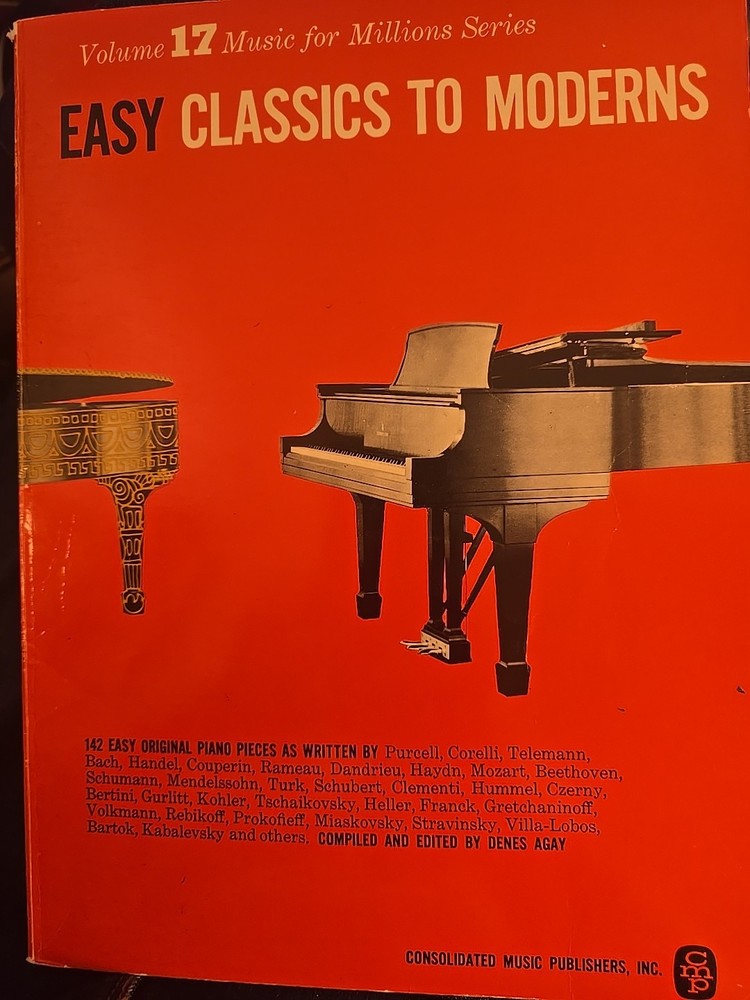 Easy Classics to Moderns Music for Millions Series Vol 17 Consolidated Music B8