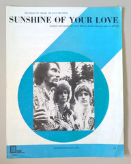 1968 Sunshine of Your Love Cream Eric Clapton Jack Bruce Psychedelic Sheet Music