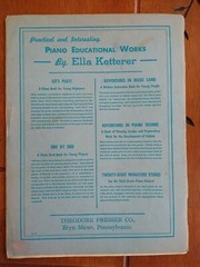Ella Ketterer&rsquo;s Book of Piano Pieces Theodore Presser Co 1934 Student Songs