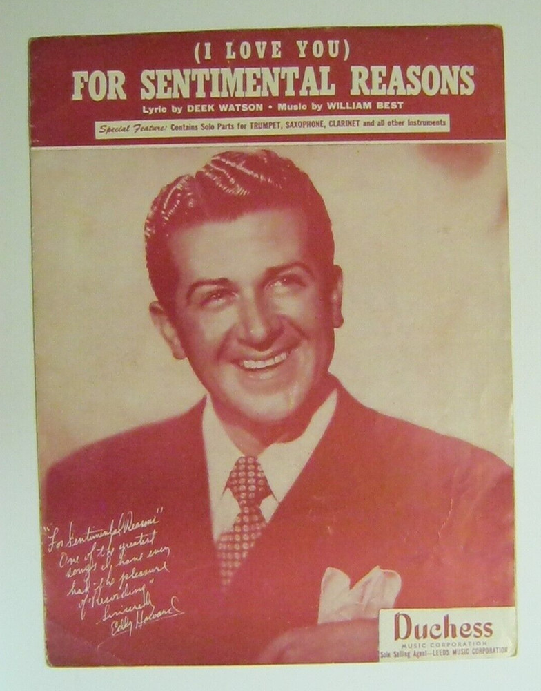I Love You For Sentimental Reasons 1946 Multiple Instruments Sheet Music