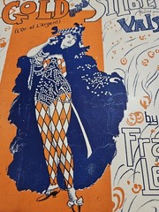 1903 Gold & Silver Valse Sheet Music Franz Lehar Art Nouveau Cover