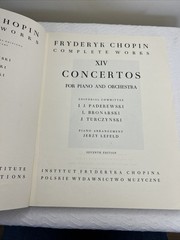 Concertos Sheet Music Piano Chopin XIV Complete Paderewski