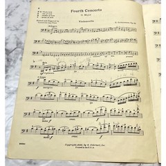 Goltermann Op 65 Concerto No IV in G Violincello and Piano Vintage Sheet Music