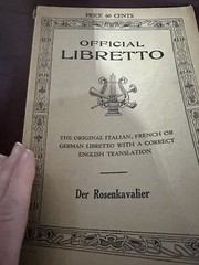 Official Libretto rosenkavelier Music New York 1946s