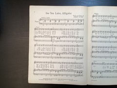 1956 Bill Haley Comet Sheet Music Saints Rock N&rsquo; Roll, See you Later Alligator