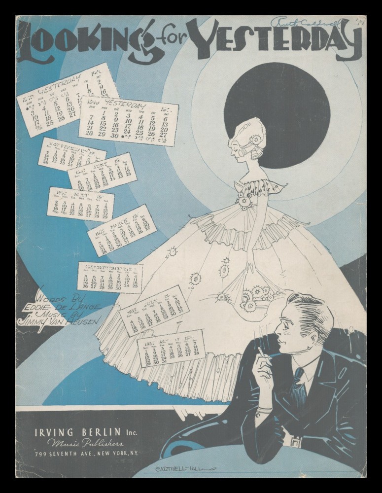 LOOKING FOR YESTERDAY DeLange/Van Heusen 1940 Vintage Sheet Music