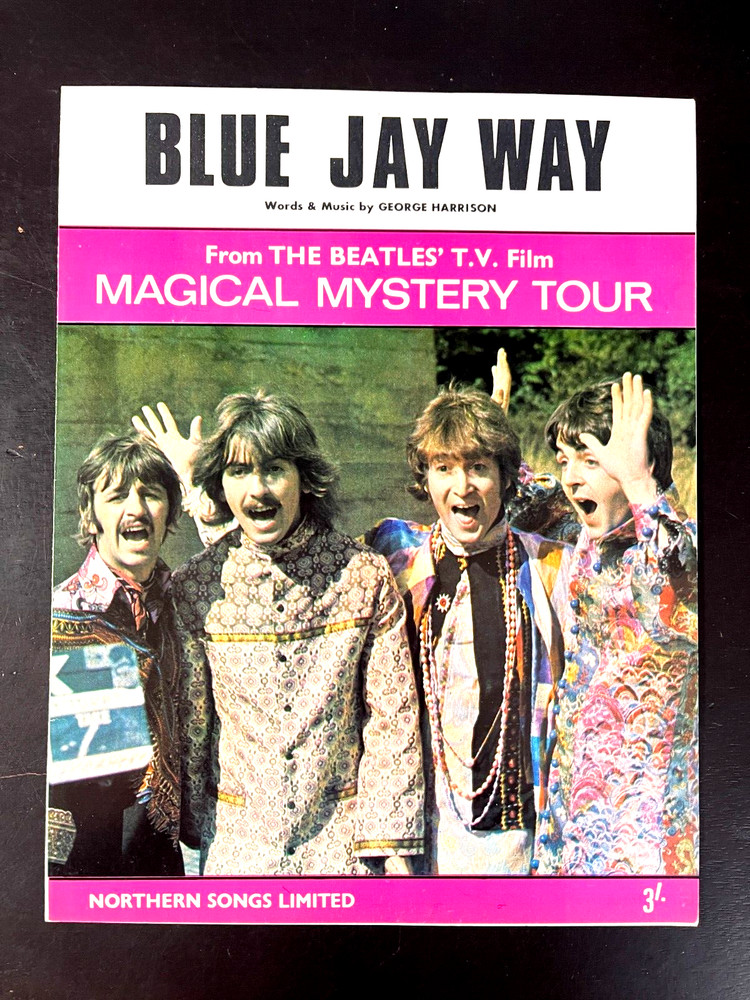 The Beatles *BLUE JAY WAY* SHEET MUSIC-RARE-MAGICAL MYSTERY TOUR NORTHERN 3528