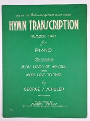Jesus Lover Love To Thee Hymn Transcription Sheet Music Piano Religious 1926 Vtg
