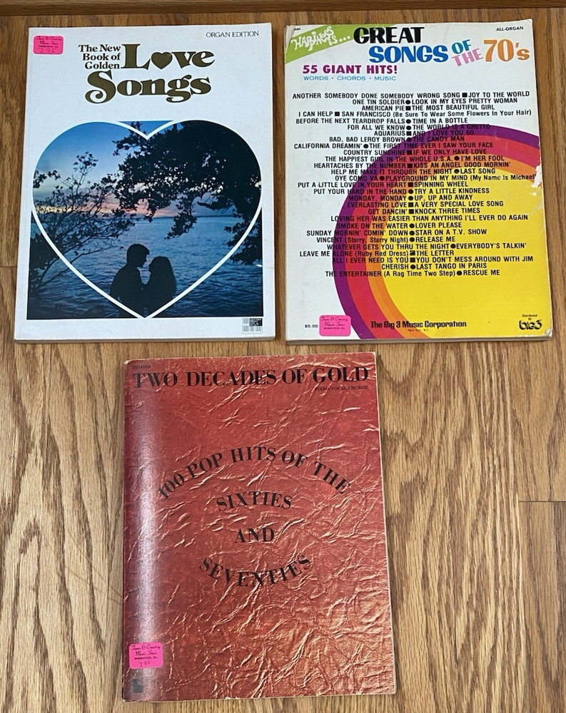 Vintage Love Songs of the 70s 2 Decades Of Gold Compilation Music Books Lot 3