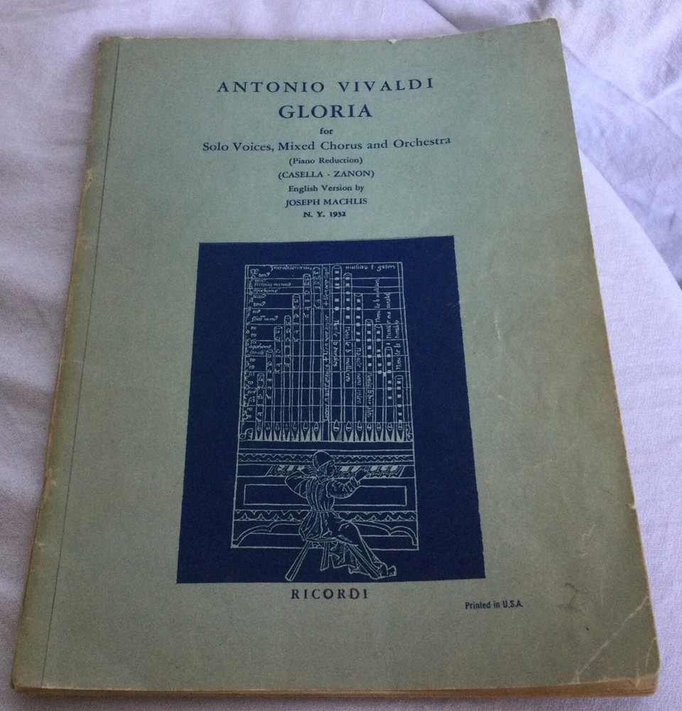 Antonio Vivaldi Gloria Solo Voices Mixed Chorus Orchestra Sheet Music J Machlis