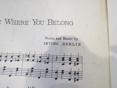 1914 Political WWI Irving Berlin sheet Music Devil Stay Down here where belong