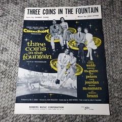 Three Coins in the Fountain Sheet Music from 20th Century-Fox P/V/G 1954