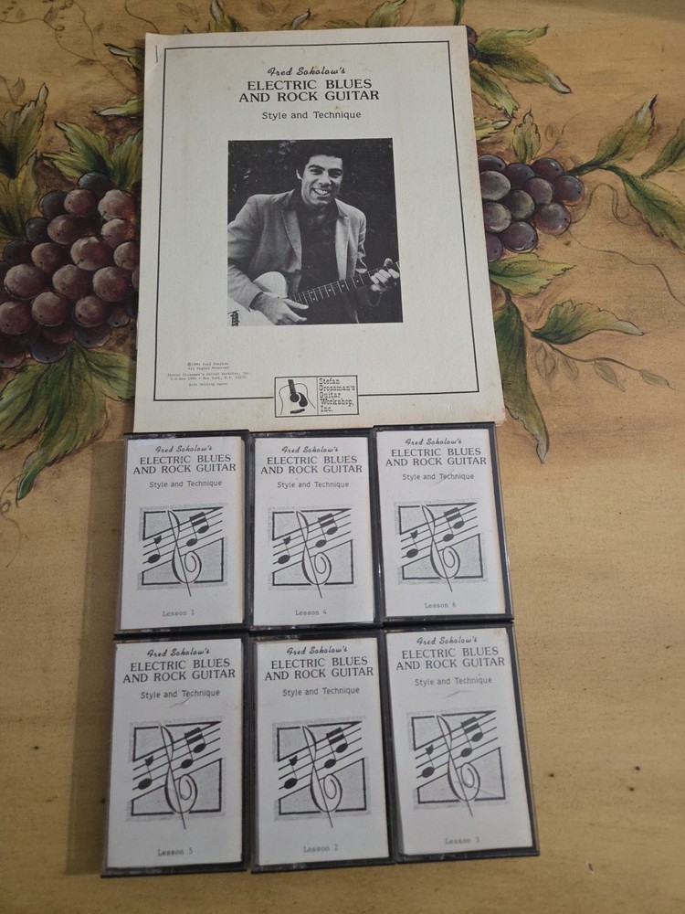 Fred Sokolov Electric Blues And Rock Guitar Book,1984 Edition 6 Cassettes