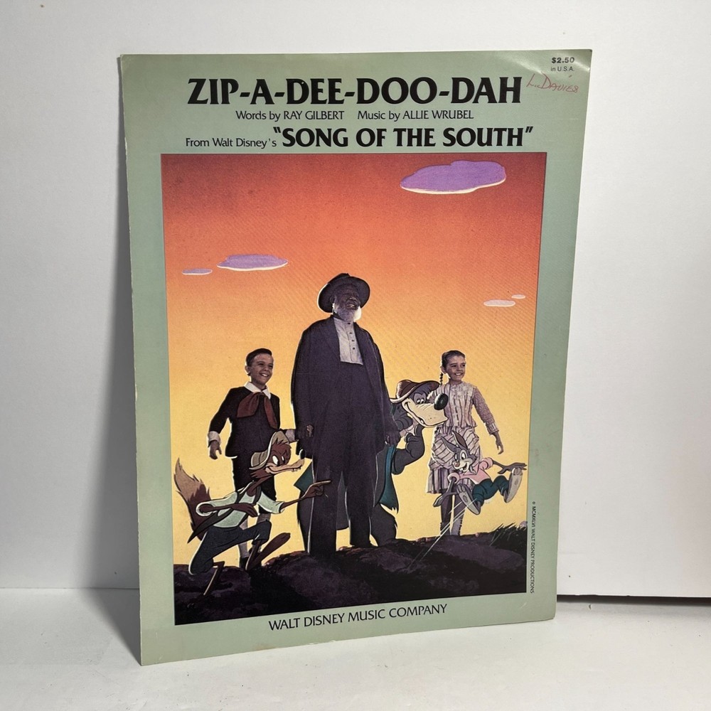 Zip A Dee Doo Dah Sheet Music From Walt Disneys Song Of The South