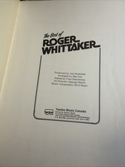 Roger Whittaker Songbook The Best of Piano Guitar Voice Canada Import VG Cond