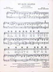 My Blue Heaven Sheet Music Walter Donaldson George Whiting Fox Trot Ballad 1927