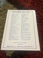 SPARROW IN THE TREE TOP SHEET MUSIC FOR PIANO Bob Merrill Santly-Joy 1951