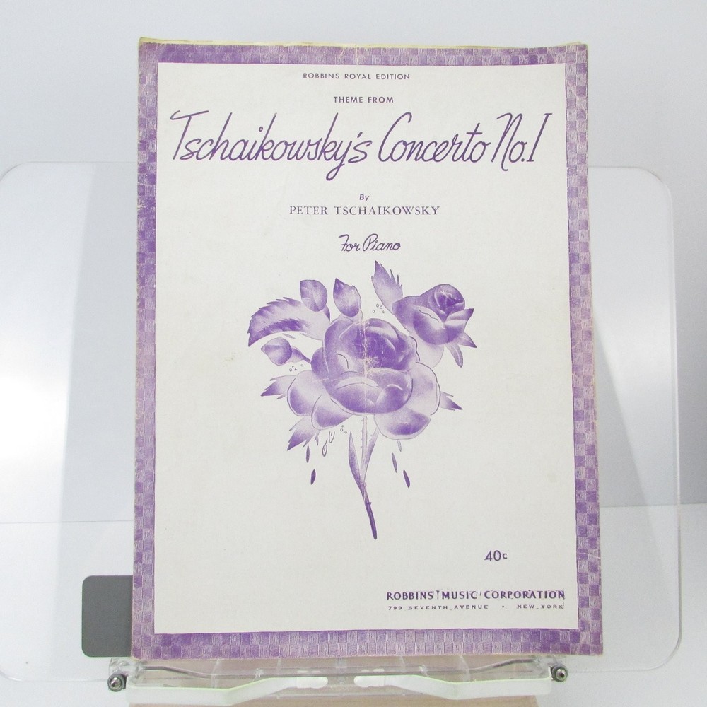 Tschaikowsky&rsquo;s Concerto No. 1 Sheet Music Piano Solo Robbins 1941