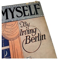 1921 All By Myself Irving Berlin Sheet Music Woman Doll Phone Cuckoo Clock Moon
