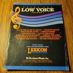 Solos for Low Voice Volume 1 Vocal Selections Lexicon Music 1981