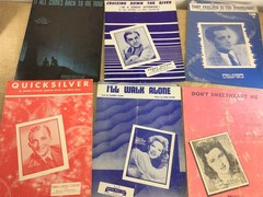 Vtg 1940s Sheet Music with Vocals Colorful Cover Art Graphics & Images Lot of 23