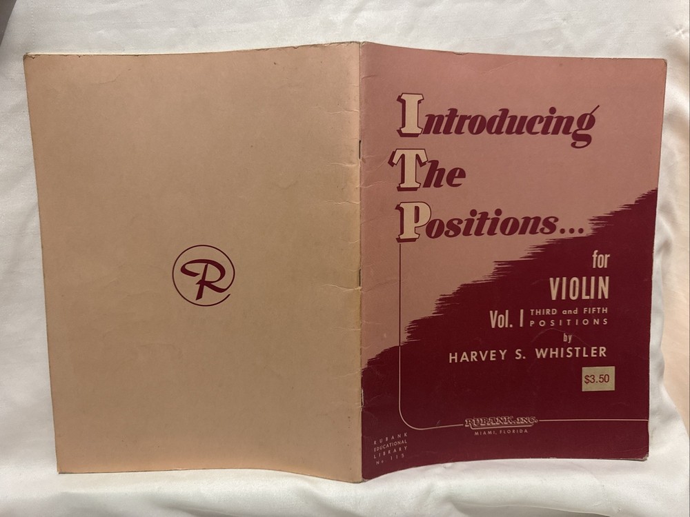 Rubank No. 115 Introducing the Positions Vol 1 Violin 3rd & 5th by Whistler 1944