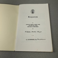 Mozart Requiem Sheet Music Four-Part Chorus & Solo with Piano