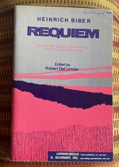 Requiem Heinrich Biber Sheet Music Baroque composer Five Part Chorus w Piano