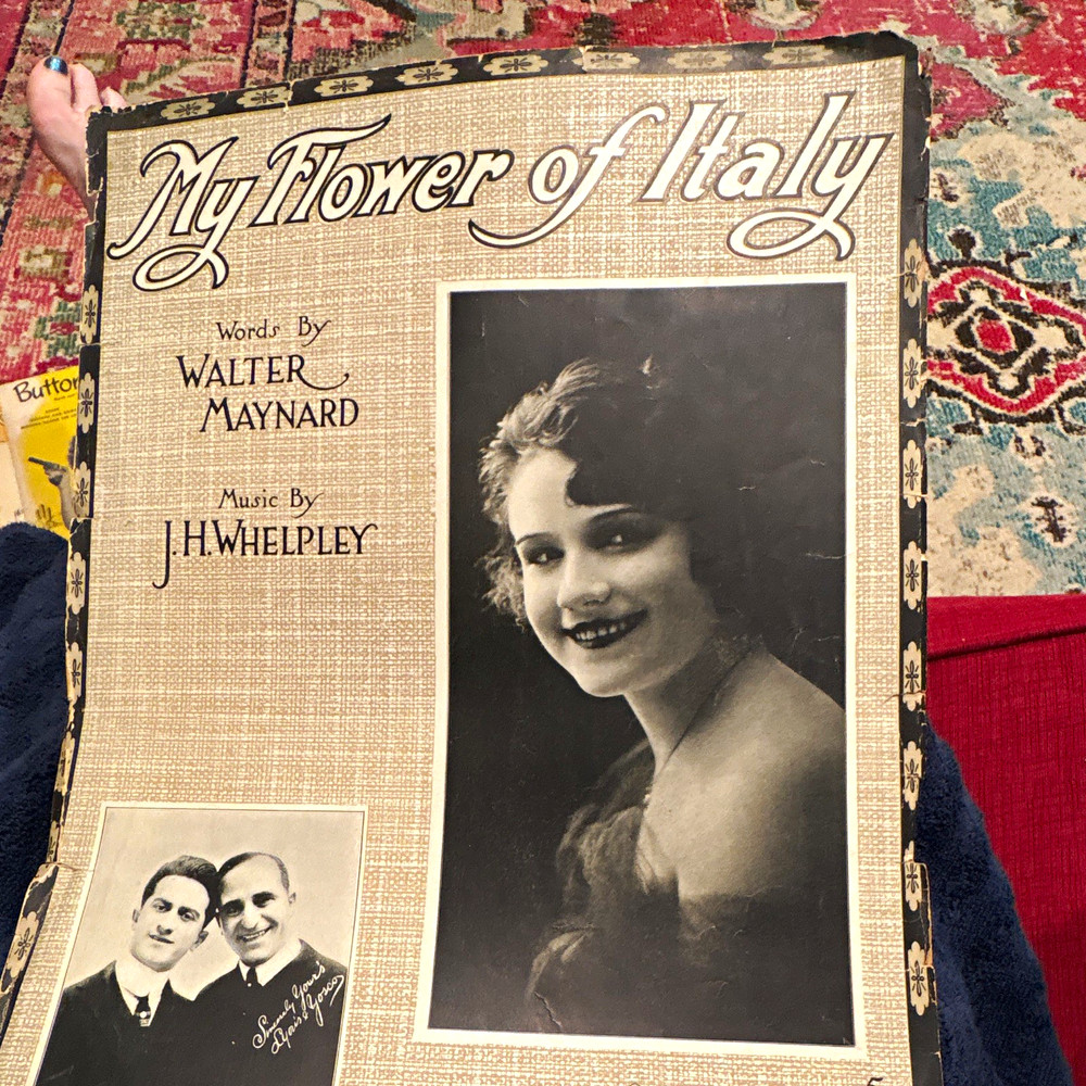 My Flower of Italy Vintage Sheet Music Walter Maynard/J.H. Whelpely Piano/Voice