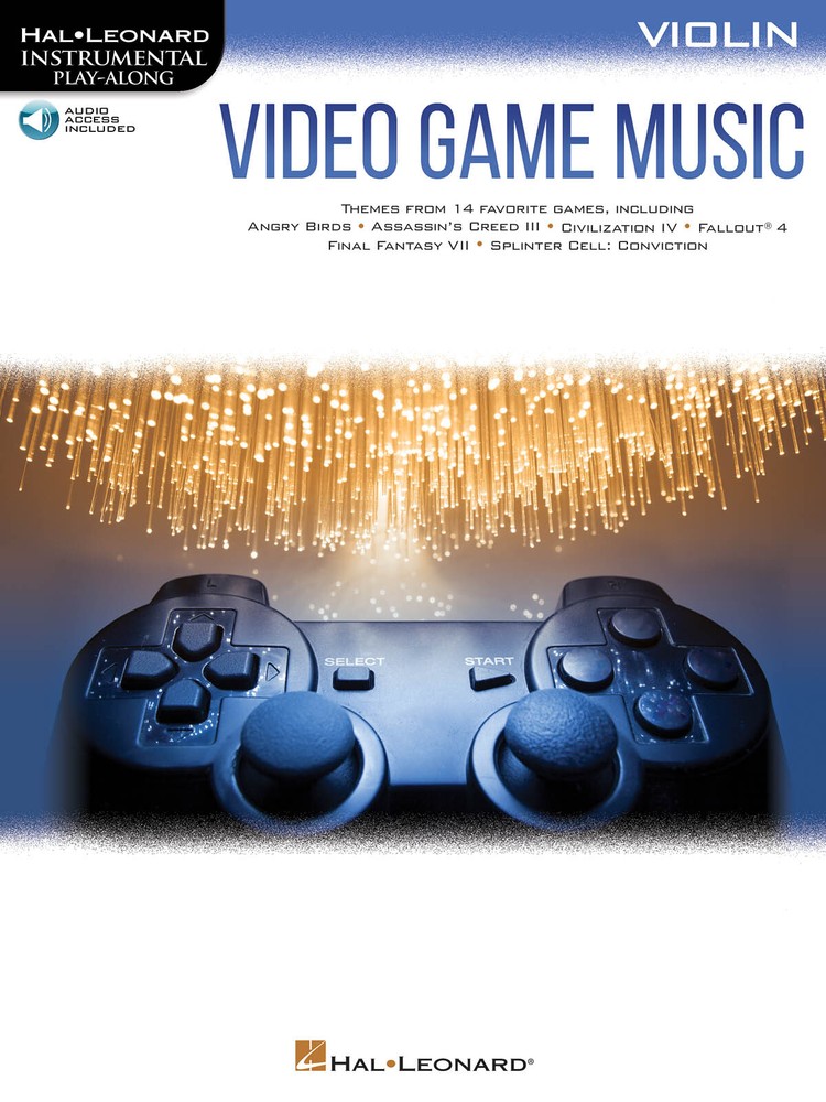 Video Game Music for Violin Solo Theme Sheet Music Play-Along Book Online Audio