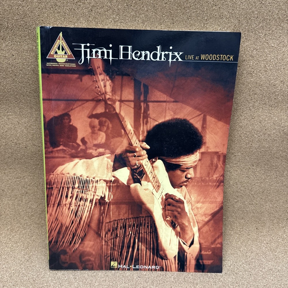 Jimi Hendrix Live at Woodstock Guitar Music Tablature Tab Book Free Shipping