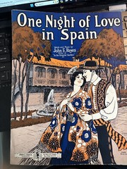 1927 9×12 Exotic sheet music ONE NIGHT OF LOVE IN SPAIN