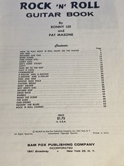 1961 RONNY LEE – PAT MASONE ROCK N ROLL GUITAR BOOK SHEET MUSIC 55 PAGES