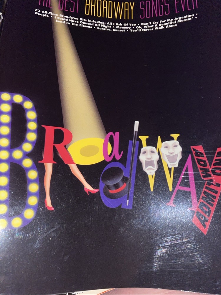 Best Broadway Songs Ever 1991 Hal Leonard Piano Vocal Guitar Sheet Music Book
