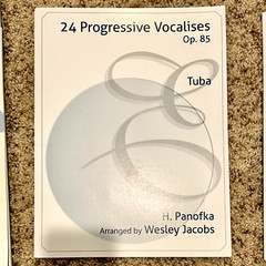 24 Progressive Vocalises, Op. 85 for Tuba and Piano Panofka Arr by Wesley Jacobs