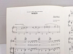 When Sheet Music Perry Como Piano Guitar Vocals 1950s Easy Listening Pop F4AQ