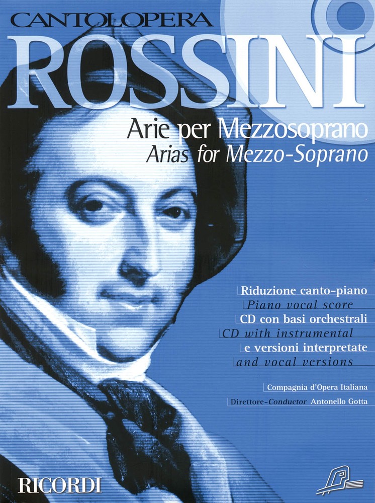 Rossini Arias Mezzo-Soprano Cantolopera Vocal Piano Sheet Music Book CD Pack