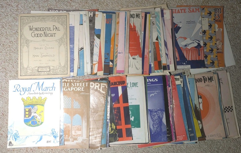Vintage 1940&rsquo;s-1960&rsquo;s Variety Sheet Music Lot Of 330+