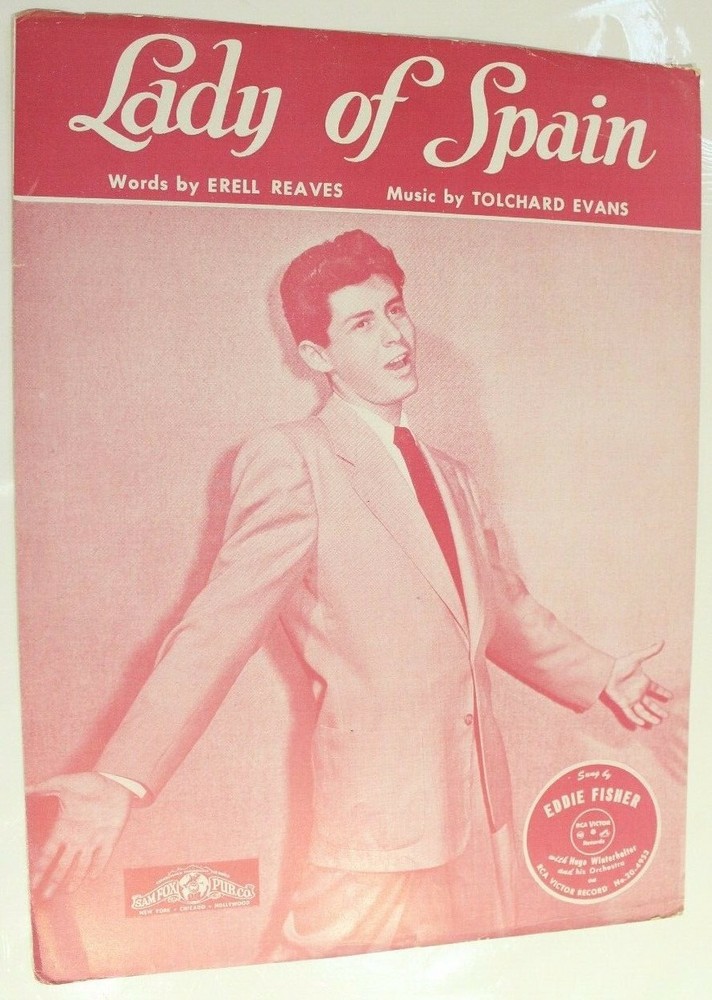 Lady Of Spain Vintage Sheet Music 1944 Eddie Fisher