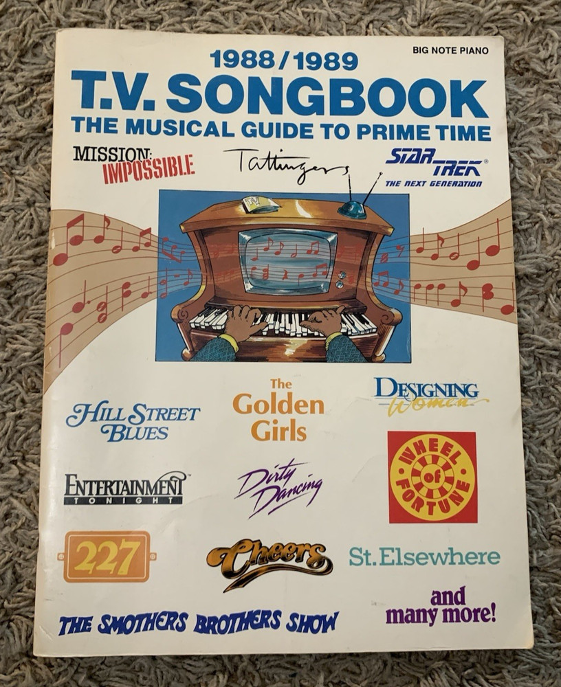 TV Songbook 1988/89 Big Note Piano-The Musical Guide to Prime Time *Some Writing