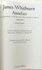 Annelies James Whitbourn Vocal Score Choral Music Book Soprano SATB Piano 2005