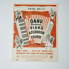 Vintage Oahu Accordion Sheet Music Lot Course Pages 1950s Marked