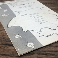 Rare 1955 Vintage AUTUMN LEAVES by Joseph Kosma Song Two Part Chorus Music Sheet